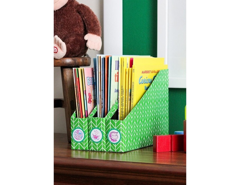 Diy Book Organizers From Cereal Boxes Crafts On Display