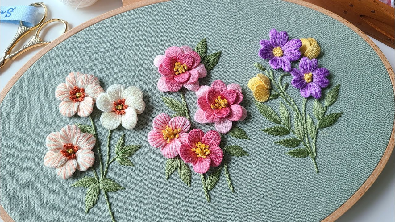 D Flower Embroidery Tutorial Crafts On Display