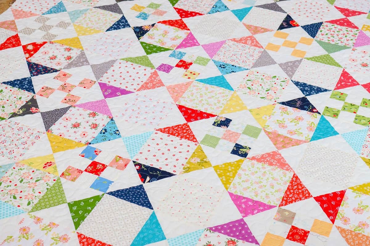 Free simple scrappy quilt pattern Crafts on display