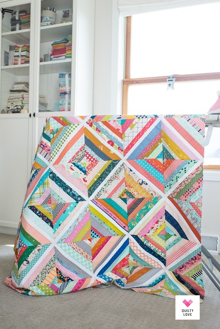 Scrappy string quilt tutorial &ndash; perfect for using up fabric strips