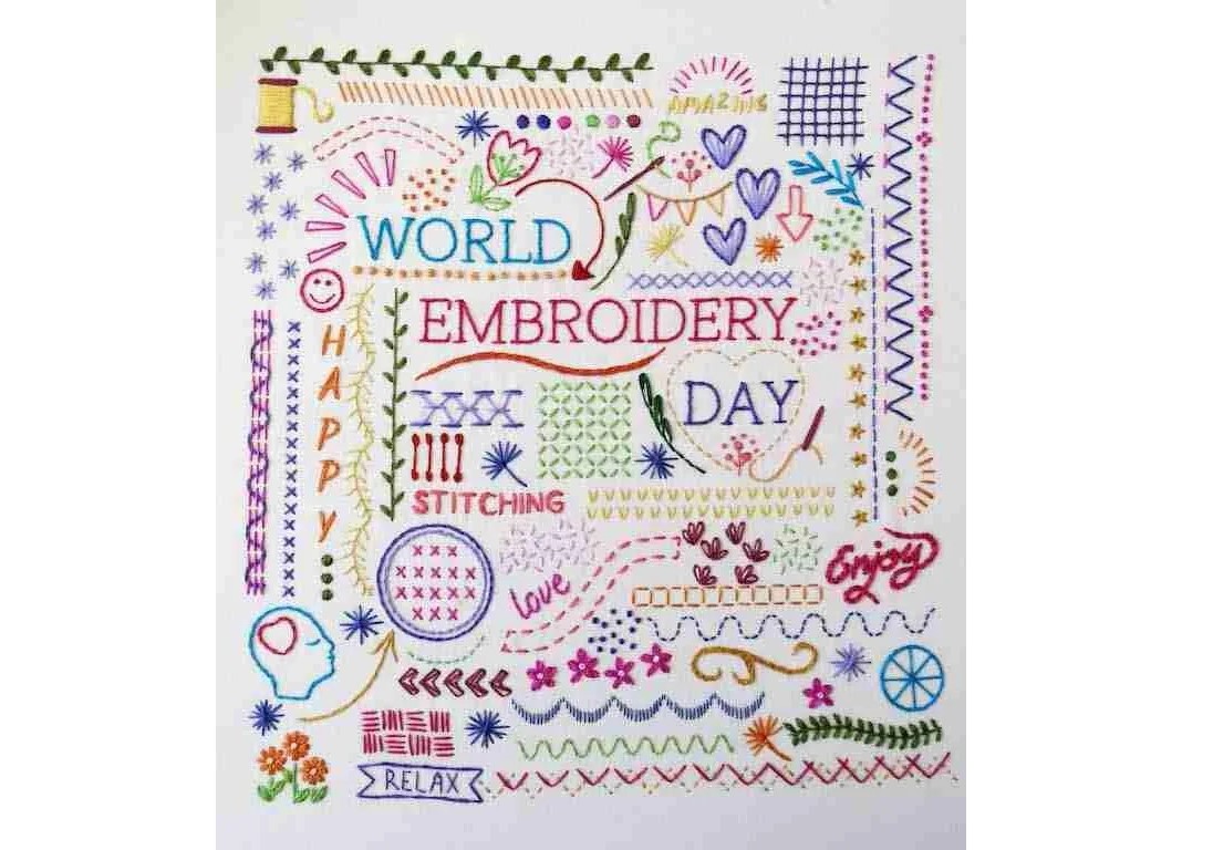 World Embroidery Day Crafts on display