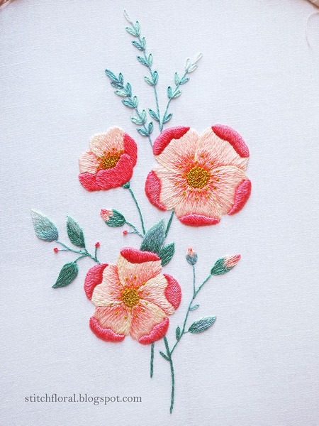 DIY floral embroidery tutorial, perfect for beginners