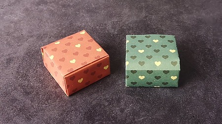 two origami gift boxes