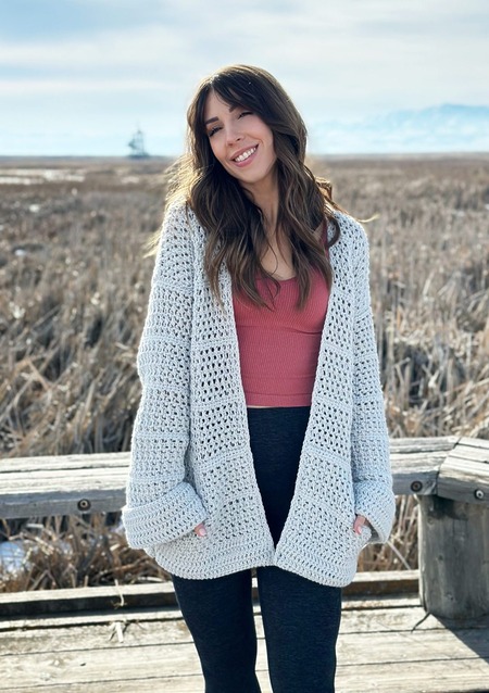 Free Luxury Drop-Shoulder Oversized Cardigan Pattern | Boutique Spring DIY