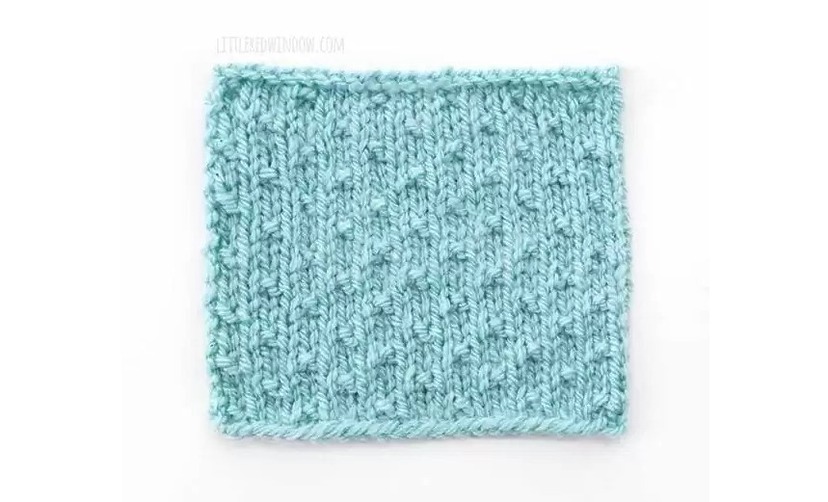 How to knit dot stitch Crafts on display