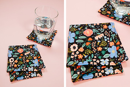 How to sew fabric coasters