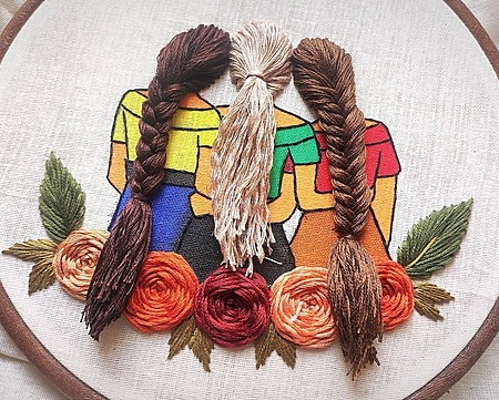 Braided Hair Embroidery Tutorial