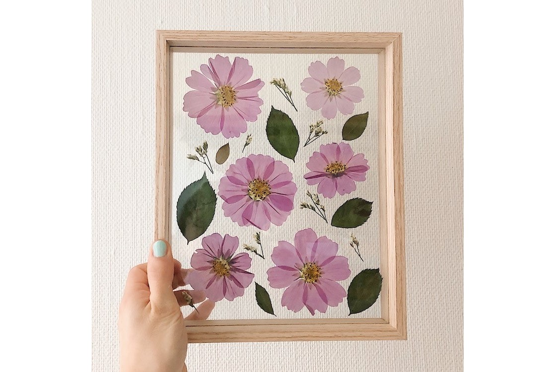 Pressed flower art tutorial Crafts on display