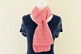 DIY crochet textured rectangular scarf