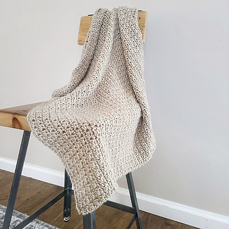 Textured crocheted baby blanket free pattern