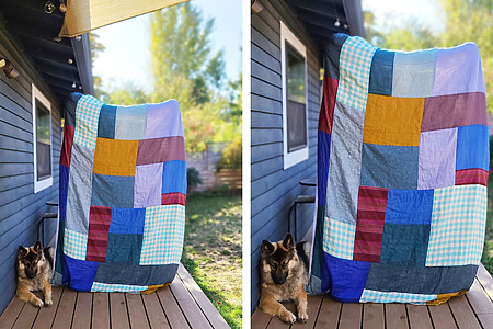 How to make a scrap fabric duvet cover – pretty & practical