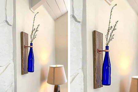 wine bottle wall vase tutorial