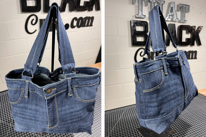 DIY denim tote bag