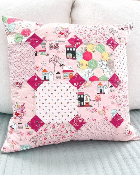 DIY patchwork pillow sewing tutorial