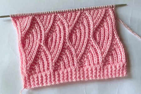 vertical scallop stitch knitting pattern