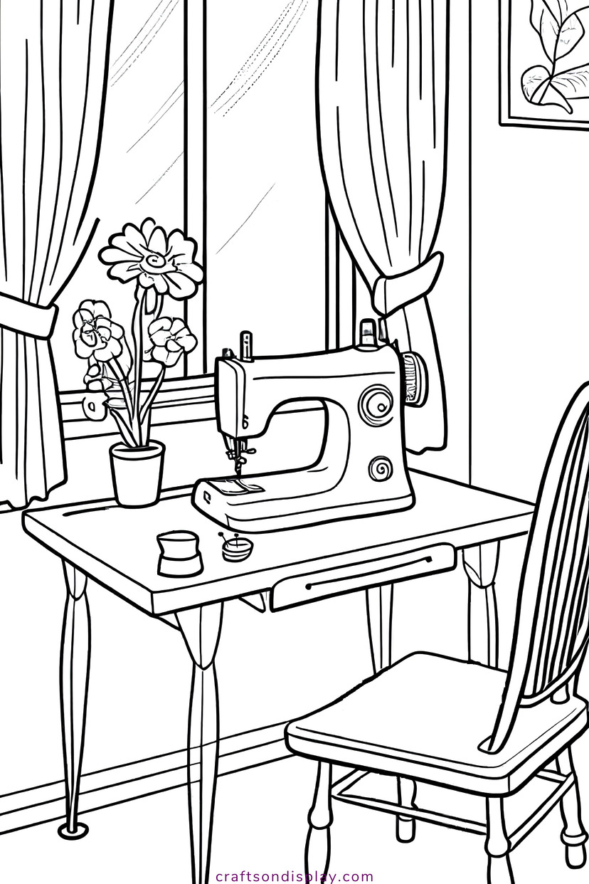 Sewing room - Crafts on display