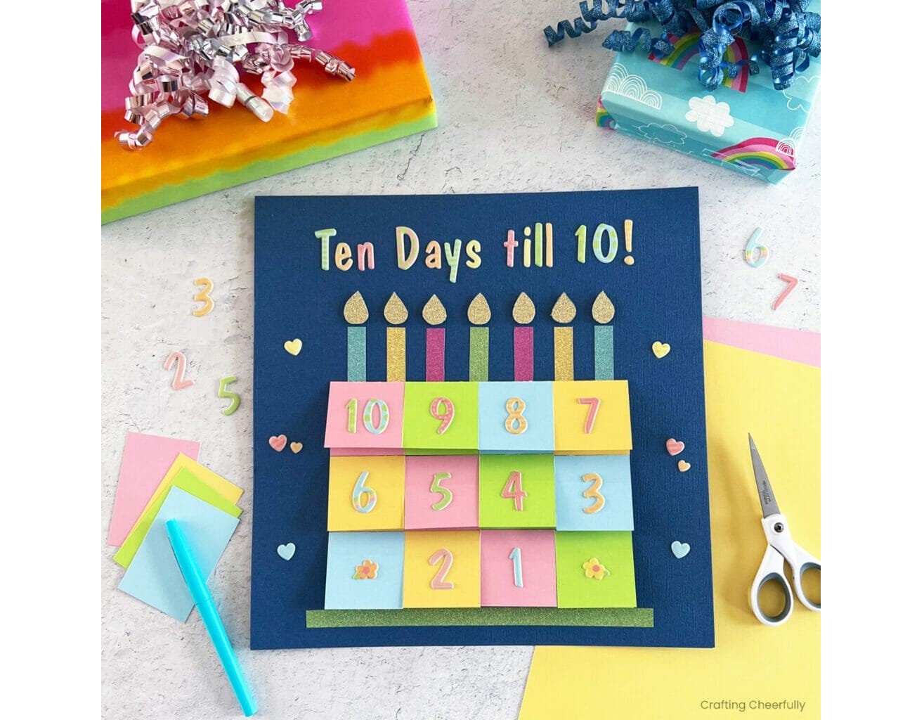 DIY birthday countdown tutorial Crafts on display