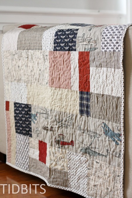 Easy scrap quilt – no pattern, no measuring, just sew