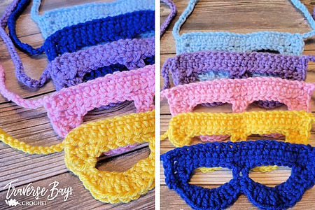 DIY crochet superhero mask – free pattern in 3 sizes