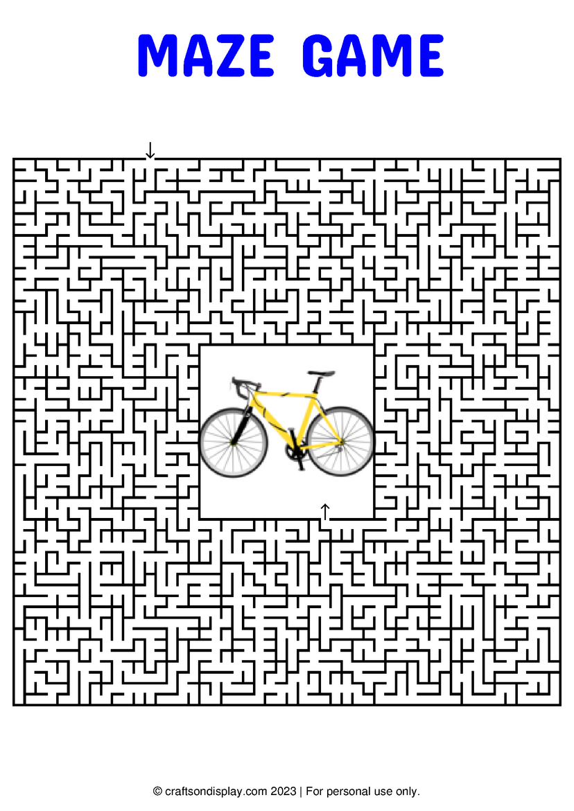 Difficult mazes (ages 13+) Crafts on display