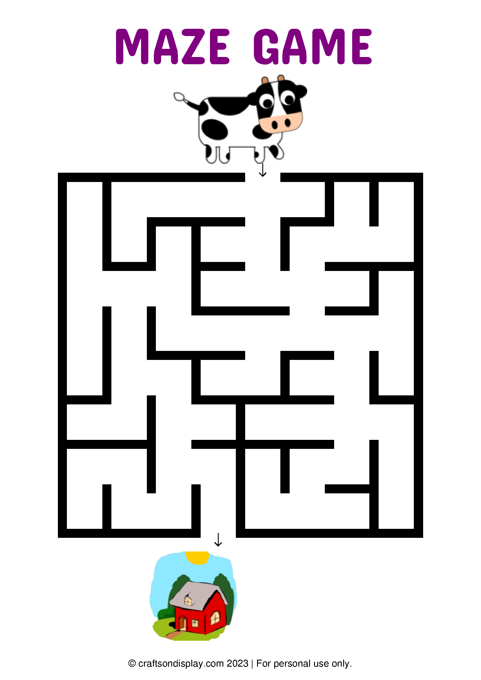 Maze for Kids- ILLUSTRATED MAZES for KIDS ages 4-6 (EASY Version