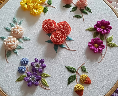flower embroidery tutorial