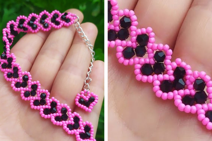 DIY Beaded Heart Bracelet