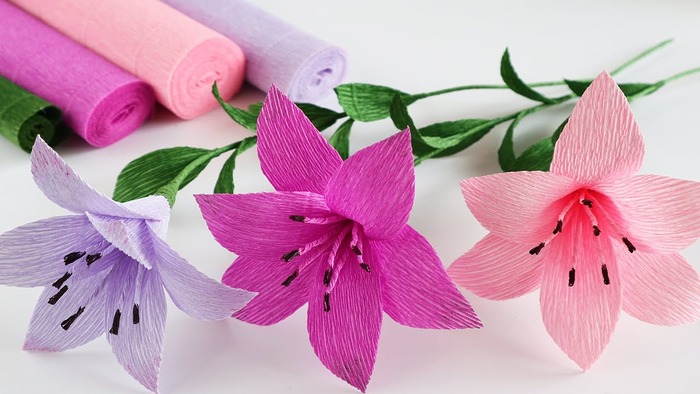 How to make beautiful paper lilies - Crafts on display