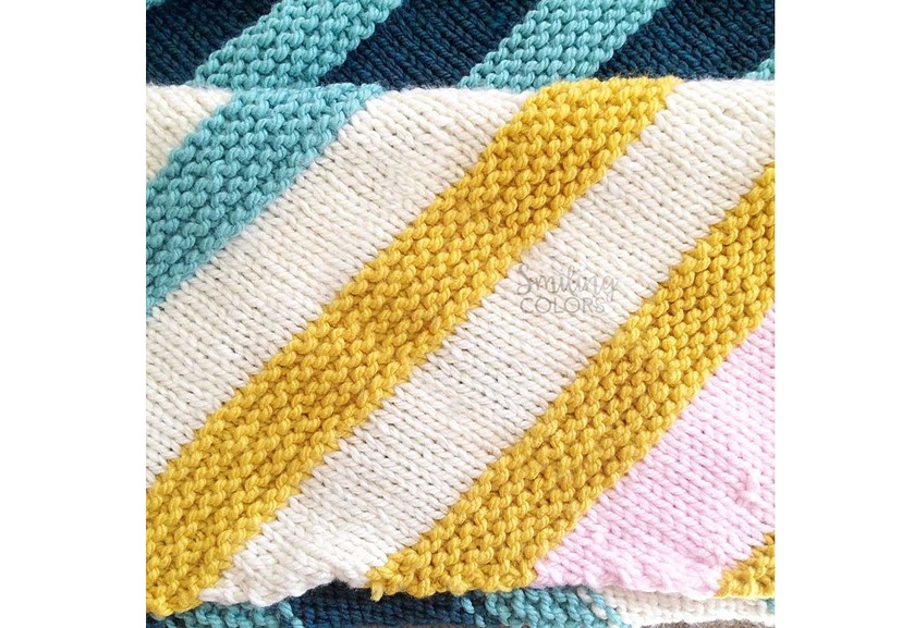 How to knit an easy cornertocorner baby blanket Crafts on display