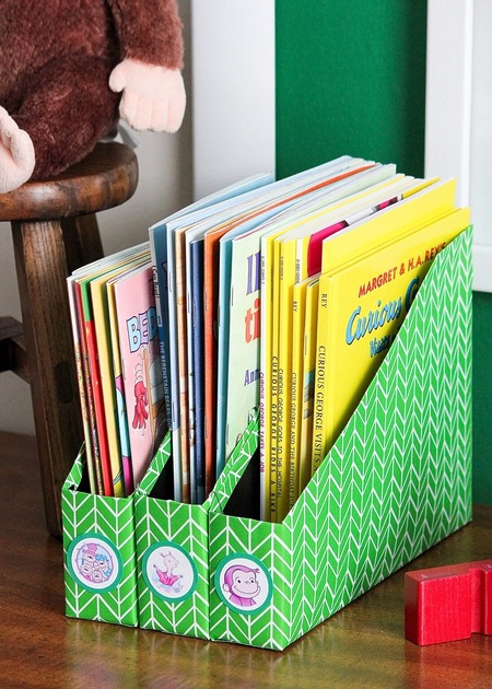 Turn cereal boxes into diy book holders - fun upcycle project