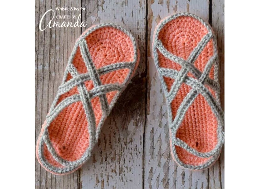 Crochet sandals (free pattern) Crafts on display