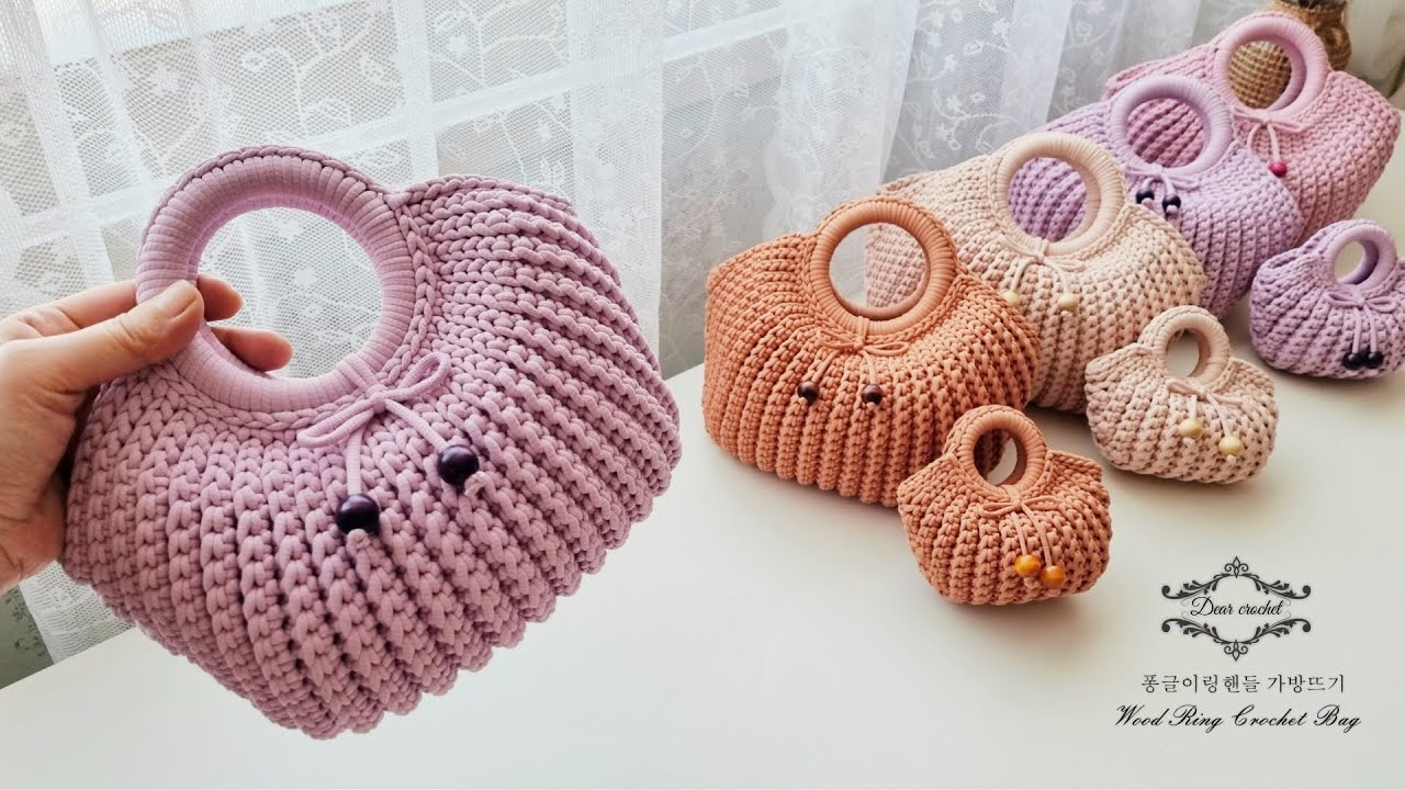 Wood ring crochet bag (free pattern) - Crafts on display