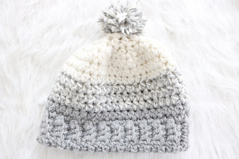 Free two tone crochet hat pattern - Crafts on display