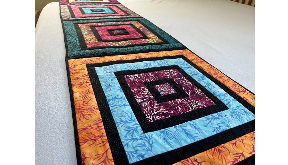 Quiltasyougo bed runner tutorial Crafts on display