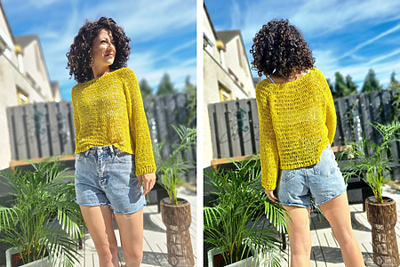 Free Crochet Summer Sweater Pattern – Easy Raglan Top (XS–5XL)