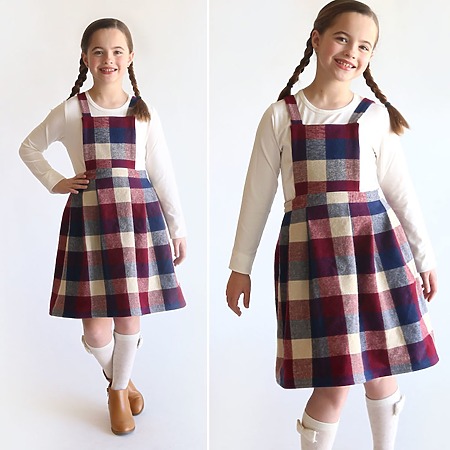 Pleated pinafore dress sewing tutorial
