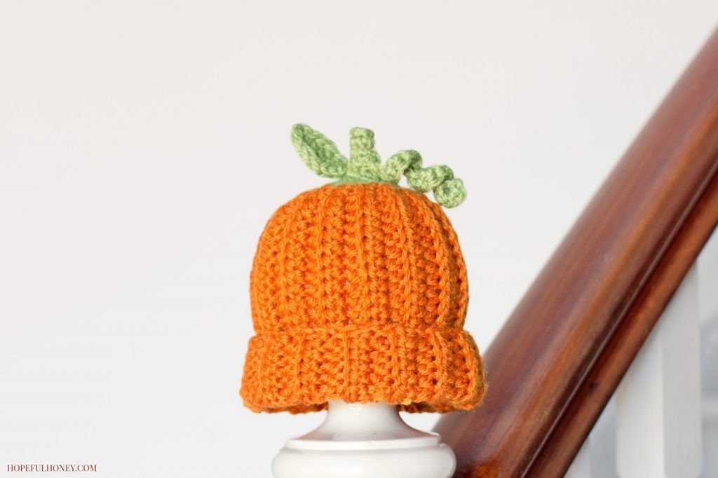 Free newborn pumpkin hat pattern Crafts on display