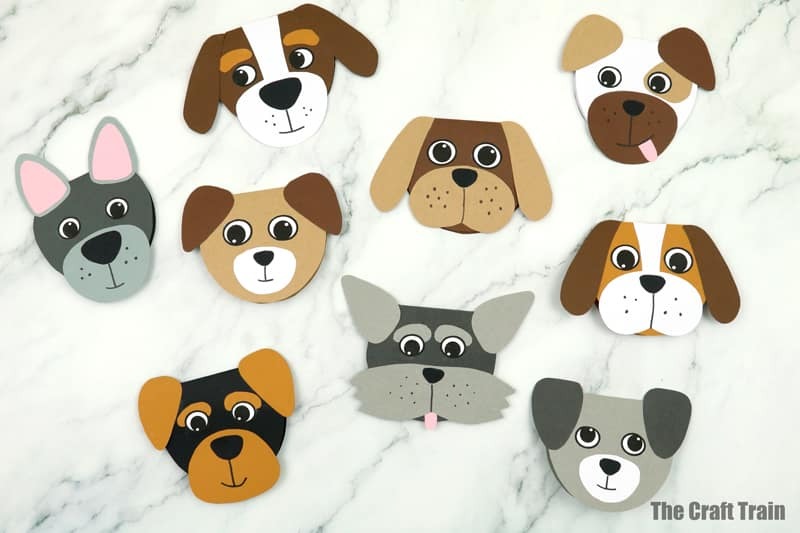 How to make cute dog cards Crafts on display