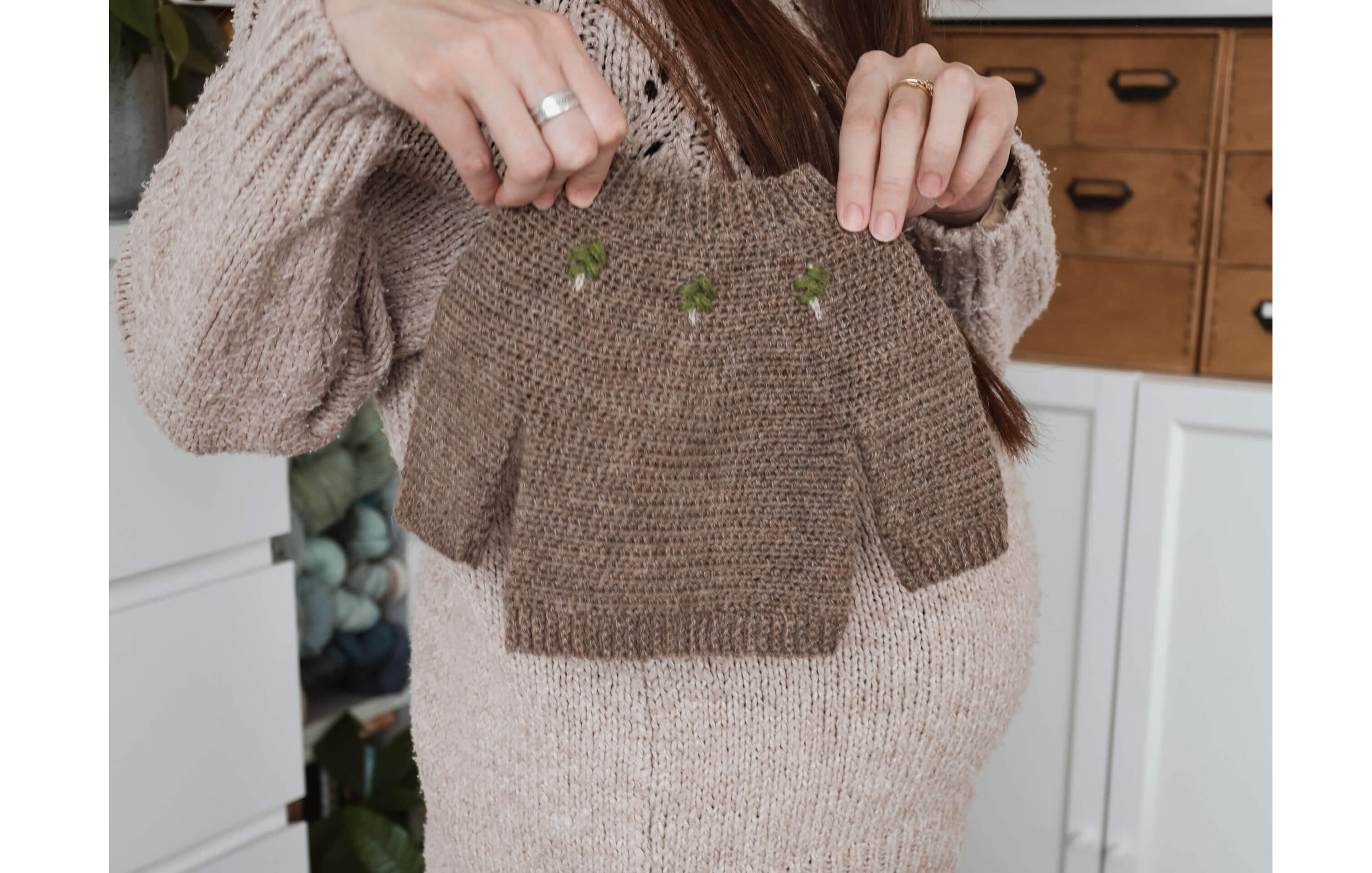 Free crochet baby sweater pattern Crafts on display