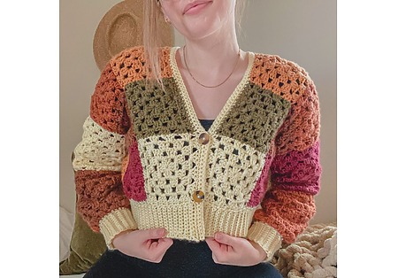 Free granny square cardigan pattern - Crafts on display