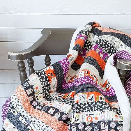 Halloween strip quilt tutorial