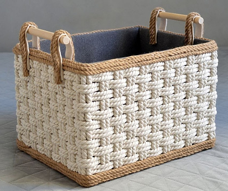 How to make a rope storage basket from a cardboard box: easy tutorial
