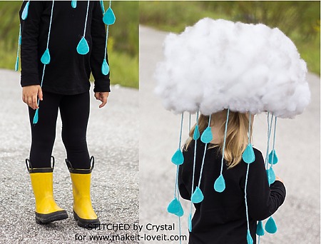 DIY rain cloud costume – quick, fun, and no sewing required