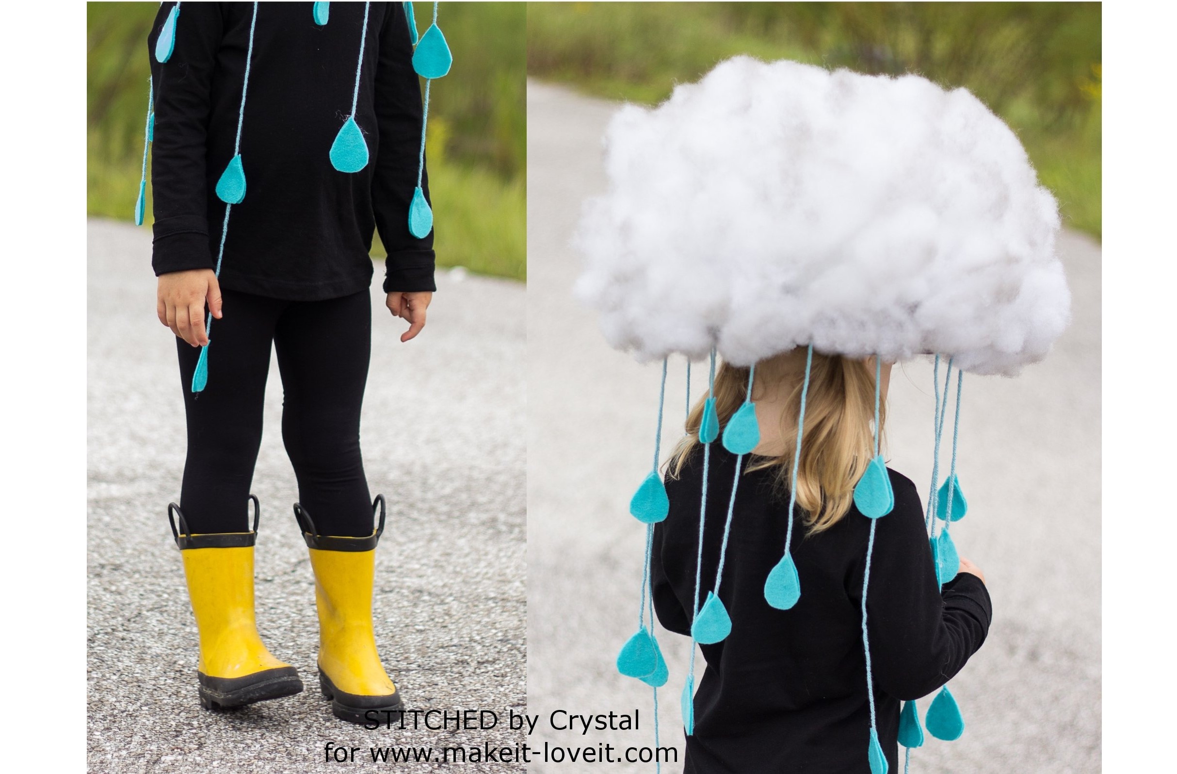 Quick & easy rain cloud costume tutorial - Crafts on display
