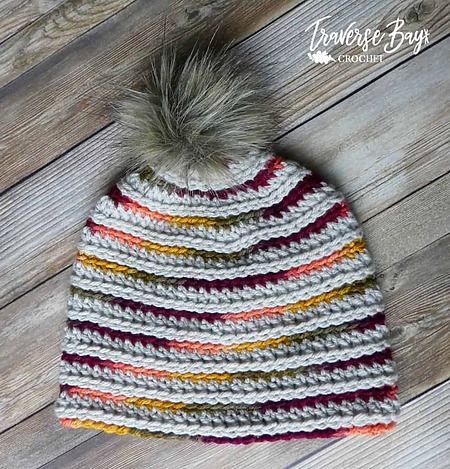 Top down crochet beanie: free pattern