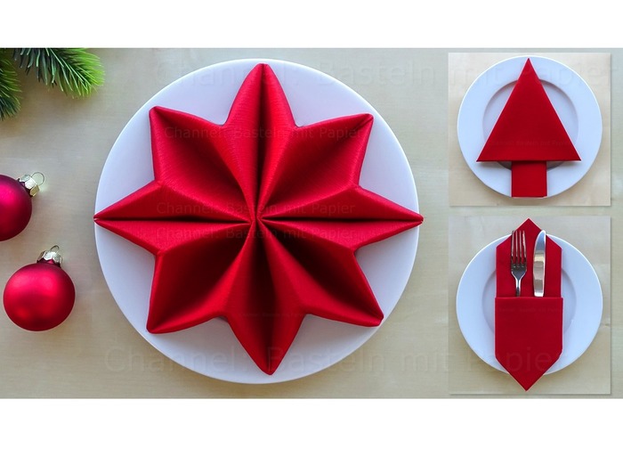 Christmas napkin folding ideas