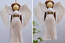 macrame angel ornament