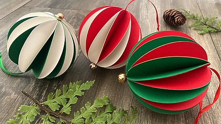 DIY Honeycomb Ball Ornaments Tutorial Two-Tone Paper Honeycomb