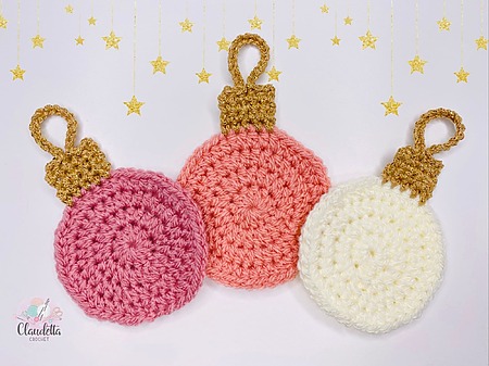 Christmas Bauble Crochet Pattern Easy Beginner Crochet Ornament