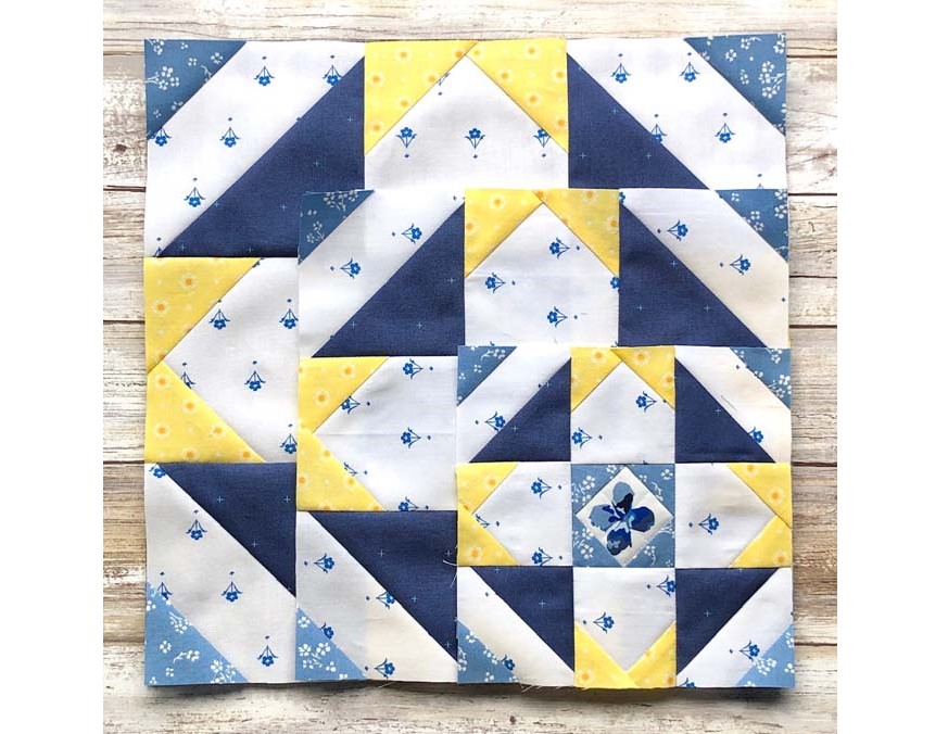 Free Golden Peaks quilt block pattern - Crafts on display
